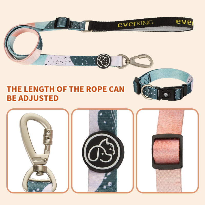 Rock pattern collar traction rope